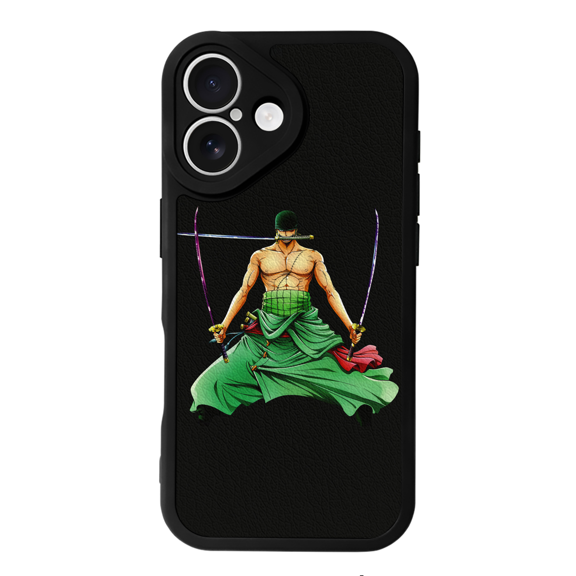 （画像用） ワンピース ロロノア・ゾロ ONE PIECE Roronoa Zoro 【iPhone 16シリーズ対応】シリコンスマホケース（レザー調） 材質：シリコン